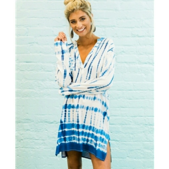 Mud Pie Other - Tybee Boho Tie Dye Swim Cover Up Dress